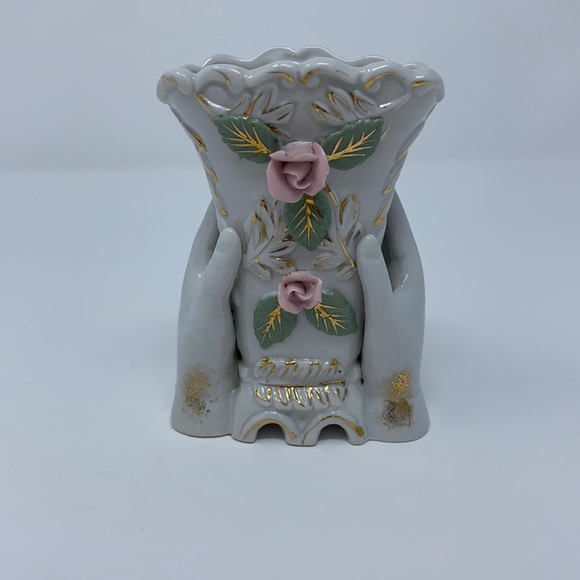 Vintage Made in France Gilded Rose Vase - Picture 1 of 11